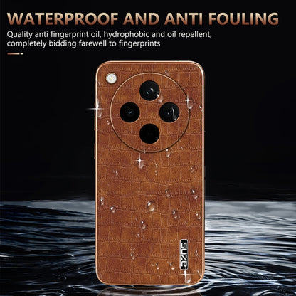 For OPPO Find X8 AZNS Electroplated Frame Crocodile Texture Full Coverage Phone Case(Green) - Find X8 Cases by AZNS | Online Shopping South Africa | PMC Jewellery | Buy Now Pay Later Mobicred