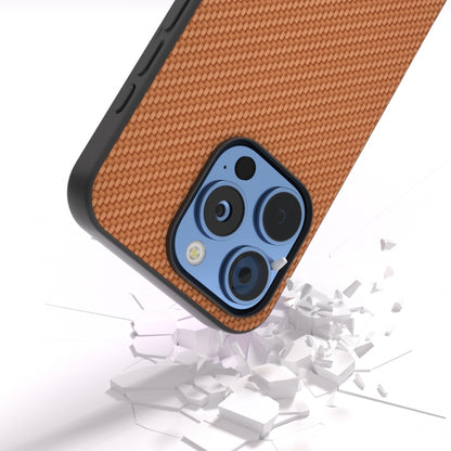 For iPhone 16 Pro Max Carbon Fiber Texture Protective Phone Case(Light Brown) - iPhone 16 Pro Max Cases by PMC Jewellery | Online Shopping South Africa | PMC Jewellery | Buy Now Pay Later Mobicred