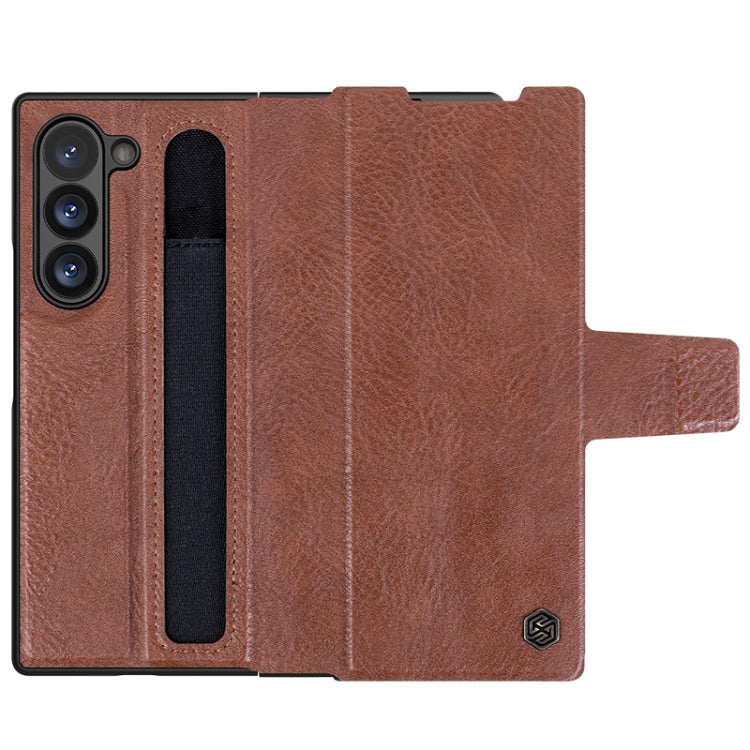 For Samsung Galaxy Z Fold6 5G NILLKIN Ogg Leather Phone Case(Brown) - Galaxy Z Fold6 5G Cases by NILLKIN | Online Shopping South Africa | PMC Jewellery | Buy Now Pay Later Mobicred