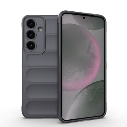 For Samsung Galaxy S25+ 5G Magic Shield TPU + Flannel Phone Case(Dark Grey) - Galaxy S25+ 5G Cases by PMC Jewellery | Online Shopping South Africa | PMC Jewellery | Buy Now Pay Later Mobicred