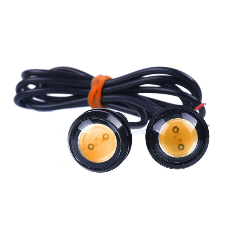 10pcs 23mm 1.5W DC12V Motorcycle Eagle Eye Light Double Lens Strobe Light(Yellow Light) - Eagle Eye Lights by PMC Jewellery | Online Shopping South Africa | PMC Jewellery | Buy Now Pay Later Mobicred