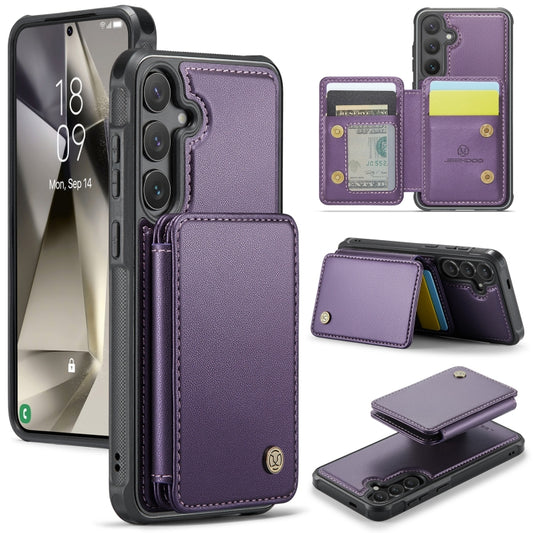 For Samsung Galaxy S24+ 5G JEEHOOD J05 Business Magnetic Style RFID Leather Phone Case(Purple) - Galaxy S24+ 5G Cases by JEEHOOD | Online Shopping South Africa | PMC Jewellery | Buy Now Pay Later Mobicred