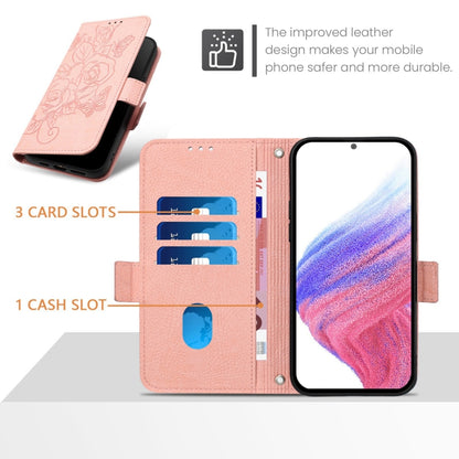 For Motorola Moto G Stylus 5G 2024 Embossed Rose RFID Anti-theft Leather Phone Case(Pink) - Motorola Cases by PMC Jewellery | Online Shopping South Africa | PMC Jewellery | Buy Now Pay Later Mobicred