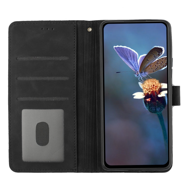 For Samsung Galaxy S25+ 5G Flower Embossing Pattern Leather Phone Case(Black) - Galaxy S25+ 5G Cases by PMC Jewellery | Online Shopping South Africa | PMC Jewellery | Buy Now Pay Later Mobicred