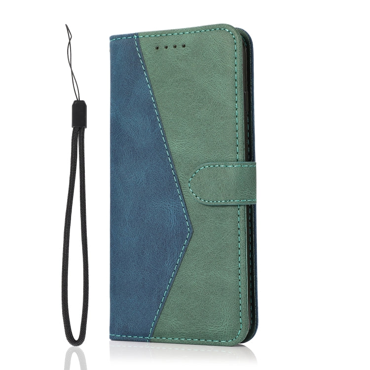 For Samsung Galaxy S25+ 5G Dual-color Stitching Leather Phone Case(Blue Green) - Galaxy S25+ 5G Cases by PMC Jewellery | Online Shopping South Africa | PMC Jewellery | Buy Now Pay Later Mobicred