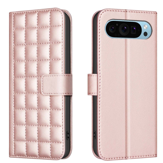 For Google Pixel 9 Square Texture Leather Phone Case(Rose Gold) - Google Cases by PMC Jewellery | Online Shopping South Africa | PMC Jewellery | Buy Now Pay Later Mobicred