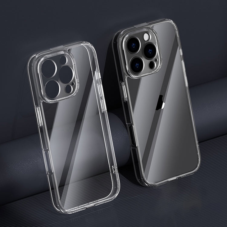 For iPhone 16 Pro Max Four Corner Airbag Transparent Glass Phone Case - iPhone 16 Pro Max Cases by PMC Jewellery | Online Shopping South Africa | PMC Jewellery | Buy Now Pay Later Mobicred