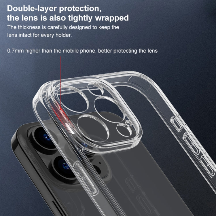 For iPhone 16 Four Corner Airbag Transparent Glass Phone Case - iPhone 16 Cases by PMC Jewellery | Online Shopping South Africa | PMC Jewellery | Buy Now Pay Later Mobicred