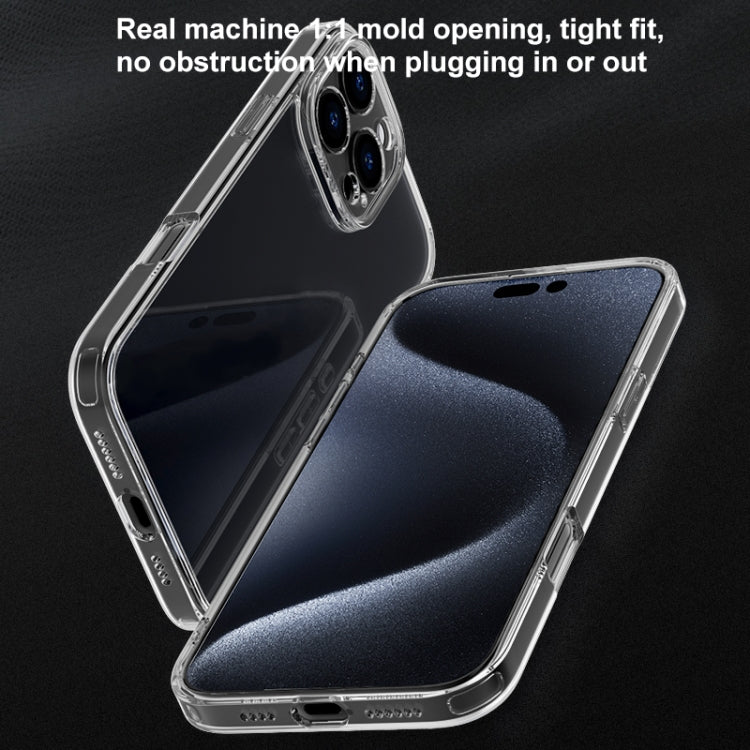 For iPhone 16 Four Corner Airbag Transparent Glass Phone Case - iPhone 16 Cases by PMC Jewellery | Online Shopping South Africa | PMC Jewellery | Buy Now Pay Later Mobicred