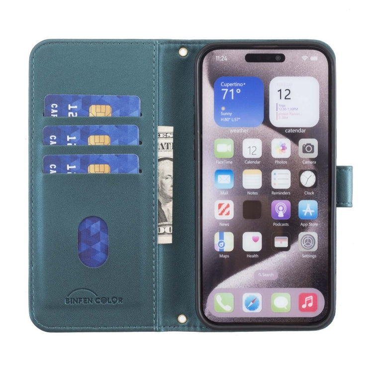 For iPhone 16e Square Texture Leather Phone Case(Green) - iPhone 16e Cases by PMC TechLife | Online Shopping South Africa | PMC TechLife | Buy Now Pay Later Mobicred