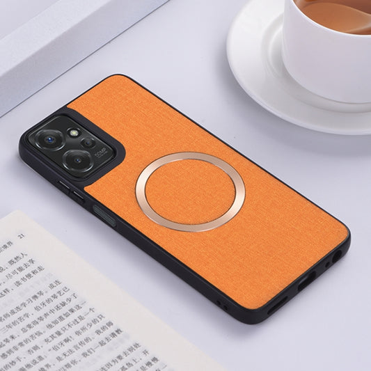 For Motorola Moto G 5G 2024 CD Magsafe Magnetic Cloth Texture Phone Case(Orange) - Motorola Cases by PMC Jewellery | Online Shopping South Africa | PMC Jewellery | Buy Now Pay Later Mobicred