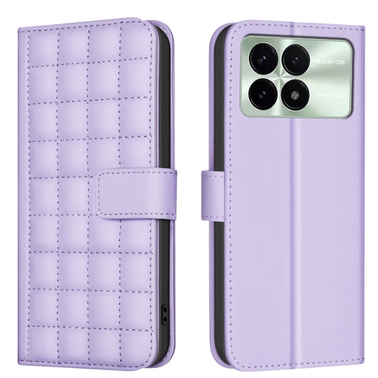 For Redmi K70 / K70 Pro Square Texture Leather Phone Case(Purple) - Xiaomi Cases by PMC Jewellery | Online Shopping South Africa | PMC Jewellery | Buy Now Pay Later Mobicred