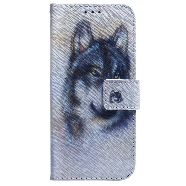 For Samsung Galaxy S25+ 5G Coloured Drawing Flip Leather Phone Case(White Wolf) - Galaxy S25+ 5G Cases by PMC Jewellery | Online Shopping South Africa | PMC Jewellery | Buy Now Pay Later Mobicred