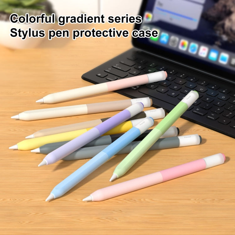 For Apple Pencil USB-C Gradient Silicone Stylus Protective Case(Milk Tea Pink) - Pencil Accessories by PMC Jewellery | Online Shopping South Africa | PMC Jewellery | Buy Now Pay Later Mobicred