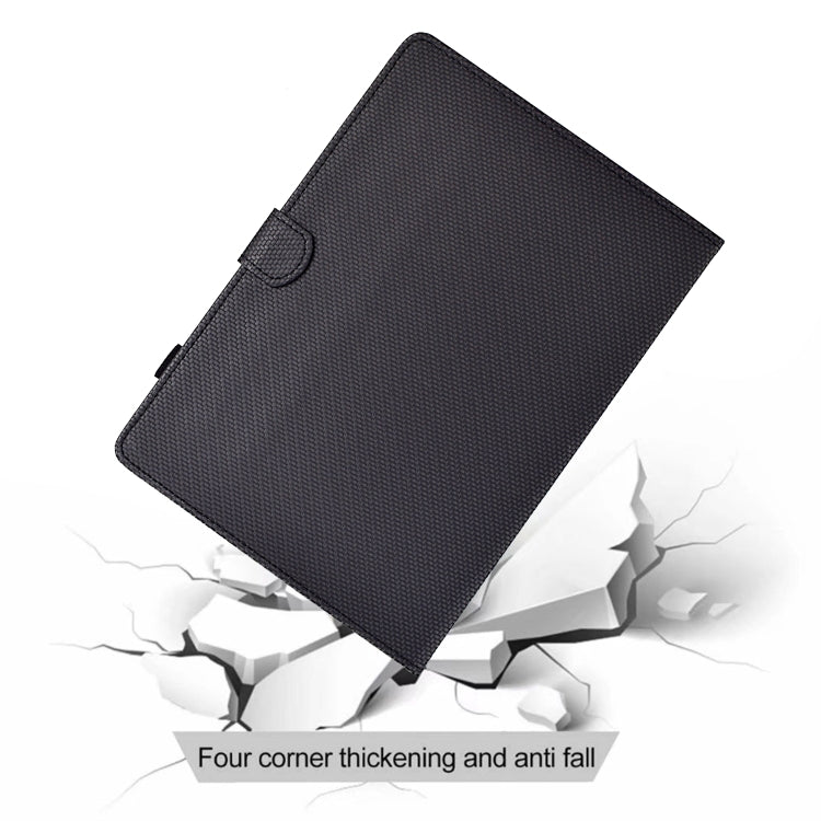 For Lenovo Tab M11 / Xiaoxin Pad 2024 Solid Color Fiber Texture Smart Tablet Leather Case(Black) - Lenovo by PMC Jewellery | Online Shopping South Africa | PMC Jewellery | Buy Now Pay Later Mobicred