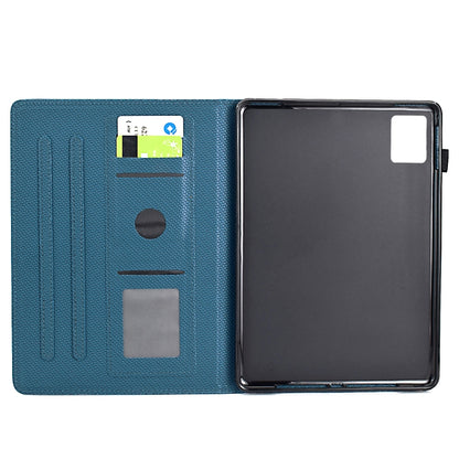 For Lenovo Tab M11 / Xiaoxin Pad 2024 Solid Color Fiber Texture Smart Tablet Leather Case(Royal Blue) - Lenovo by PMC Jewellery | Online Shopping South Africa | PMC Jewellery | Buy Now Pay Later Mobicred