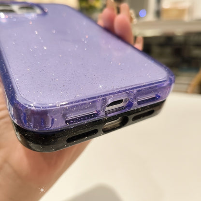 For iPhone 16 Pro Glitter Powder TPU Hybrid PC Phone Case(Purple) - iPhone 16 Pro Cases by PMC Jewellery | Online Shopping South Africa | PMC Jewellery | Buy Now Pay Later Mobicred