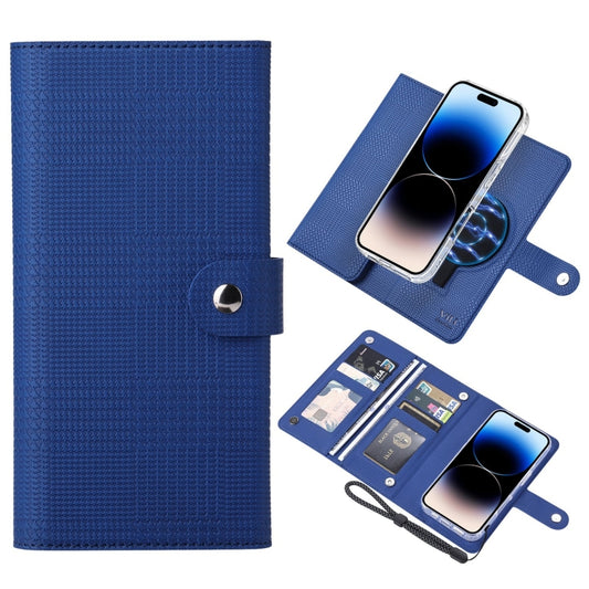 For iPhone 14 Pro Max ViLi GHA-C Series RFID MagSafe Magnetic Flip Leather Phone Case(Blue) - iPhone 14 Pro Max Cases by ViLi | Online Shopping South Africa | PMC Jewellery | Buy Now Pay Later Mobicred