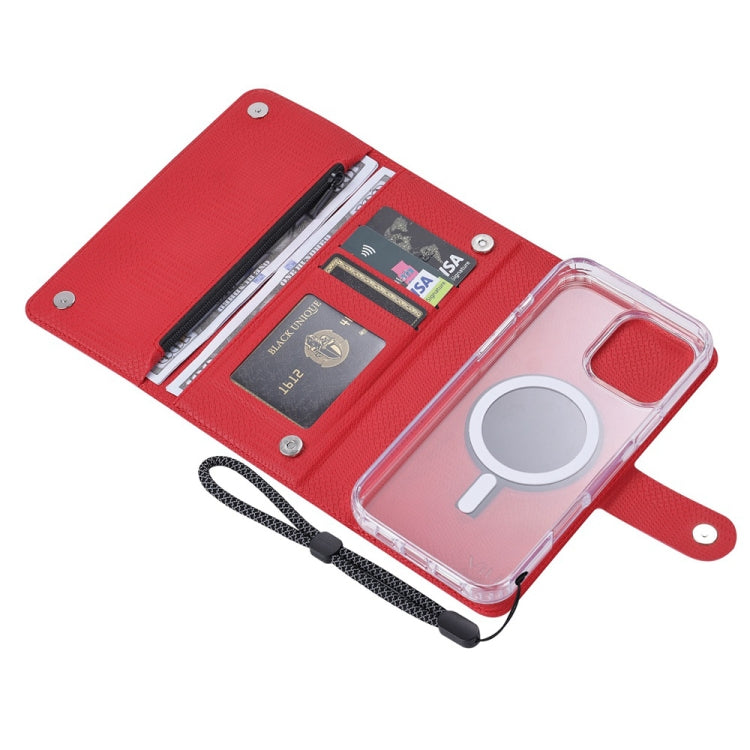 For iPhone 15 Pro ViLi GHB-C Series RFID MagSafe Magnetic Flip Leather Phone Case(Red) - iPhone 15 Pro Cases by ViLi | Online Shopping South Africa | PMC Jewellery | Buy Now Pay Later Mobicred