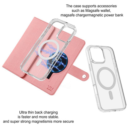 For iPhone 14 Plus ViLi GHB-C Series RFID MagSafe Magnetic Flip Leather Phone Case(Pink) - iPhone 14 Plus Cases by ViLi | Online Shopping South Africa | PMC Jewellery | Buy Now Pay Later Mobicred