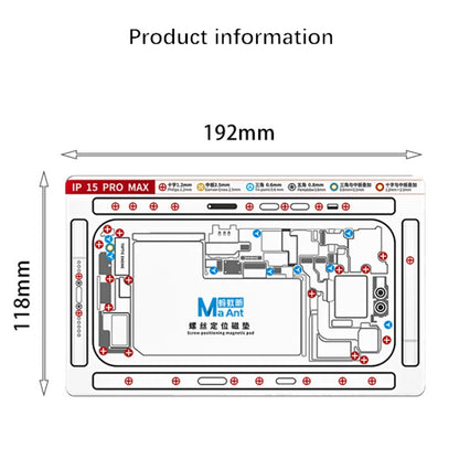 For iPhone 15 Pro MaAnt Double-sided Screw Positioning Flexible Soft Magnetic Pad - Magnetic Screws Mat by PMC Jewellery | Online Shopping South Africa | PMC Jewellery | Buy Now Pay Later Mobicred