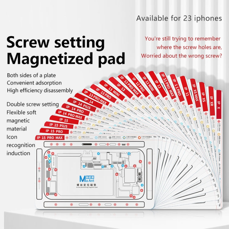 For iPhone 14 Plus MaAnt Double-sided Screw Positioning Flexible Soft Magnetic Pad - Magnetic Screws Mat by PMC Jewellery | Online Shopping South Africa | PMC Jewellery | Buy Now Pay Later Mobicred