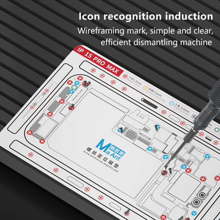 For iPhone 15 MaAnt Double-sided Screw Positioning Flexible Soft Magnetic Pad - Magnetic Screws Mat by PMC Jewellery | Online Shopping South Africa | PMC Jewellery | Buy Now Pay Later Mobicred