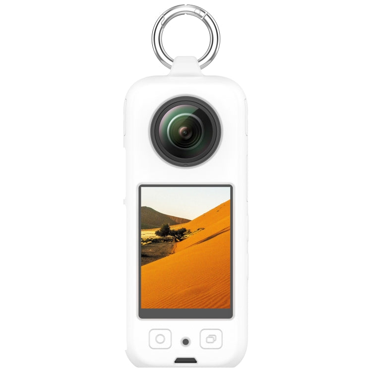 For Insta 360 X4 Portable Silicone Protective Case(White) - Case & Bags by PMC Jewellery | Online Shopping South Africa | PMC Jewellery | Buy Now Pay Later Mobicred