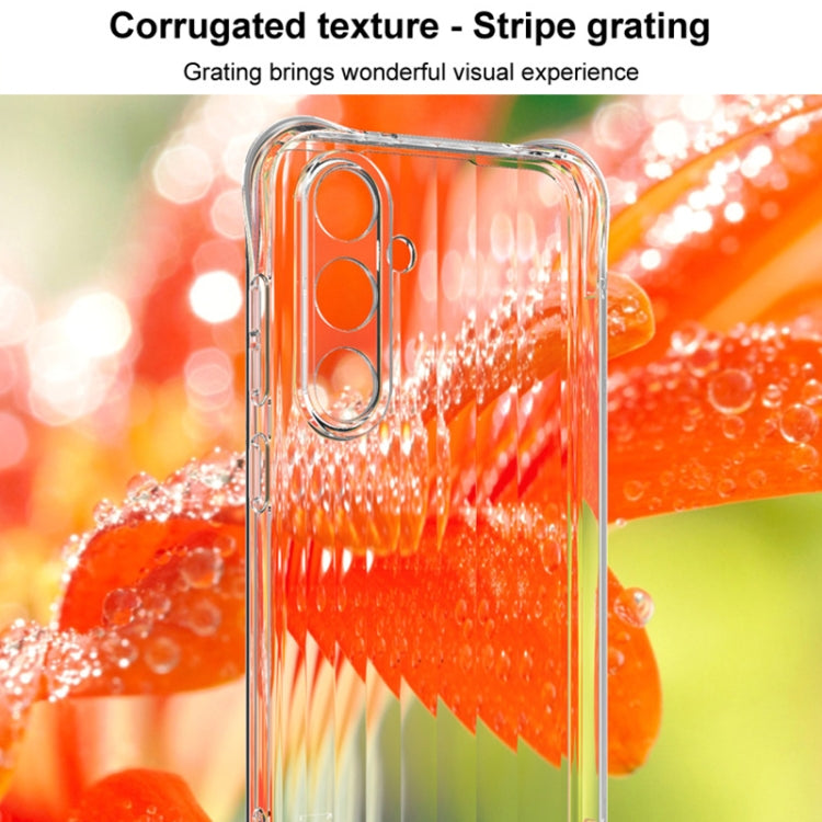 For Samsung Galaxy S24 FE 5G IMAK Corrugated Texture Airbag TPU Phone Case(Transparent) - Galaxy S24 FE 5G Cases by imak | Online Shopping South Africa | PMC Jewellery | Buy Now Pay Later Mobicred