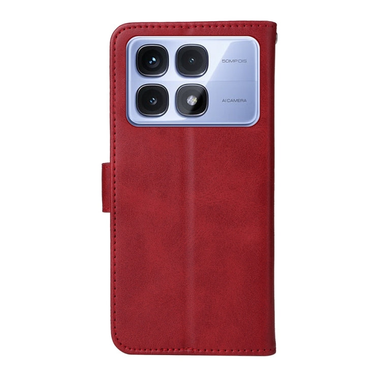 For Redmi K70 Ultra Classic Calf Texture Flip Leather Phone Case(Red) - Xiaomi Cases by PMC Jewellery | Online Shopping South Africa | PMC Jewellery | Buy Now Pay Later Mobicred