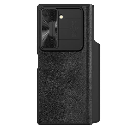 For Samsung Galaxy Z Fold6 5G NILLKIN QIN Series Pro Sliding Camera Cover Design Leather Phone Case(Black) - Galaxy Z Fold6 5G Cases by NILLKIN | Online Shopping South Africa | PMC Jewellery | Buy Now Pay Later Mobicred