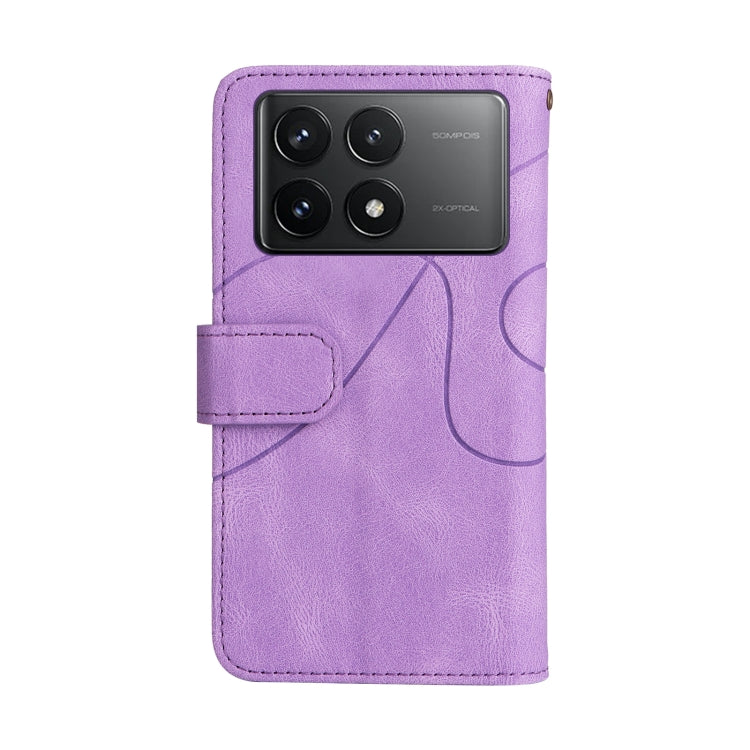 For Redmi K70 Dual-color 9 Card Slots Zipper Wallet Leather Phone Case(Purple) - K70 Cases by PMC Jewellery | Online Shopping South Africa | PMC Jewellery | Buy Now Pay Later Mobicred