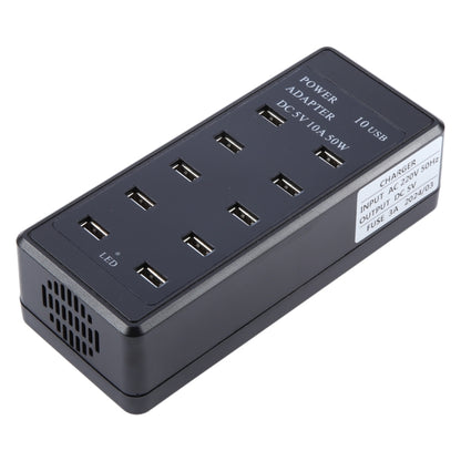 DC 5V 10A 50W 10 USB Multi Port Charger Adapter, Plug:US Plug - Multifunction Charger by PMC Jewellery | Online Shopping South Africa | PMC Jewellery | Buy Now Pay Later Mobicred