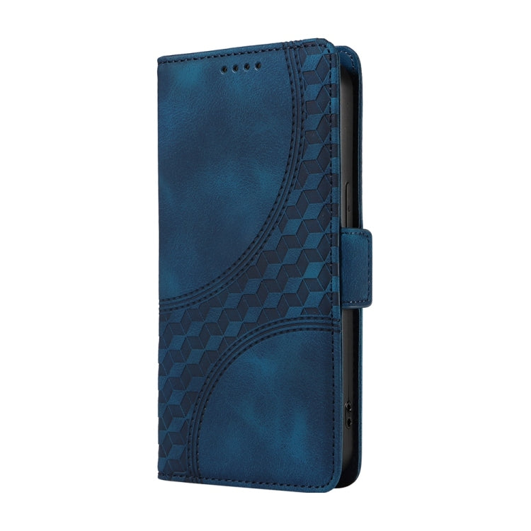 For Samsung Galaxy S25 Ultra 5G Embossed Rhombus Starry Leather Phone Case(Blue) - Galaxy S25 Ultra 5G Cases by PMC Jewellery | Online Shopping South Africa | PMC Jewellery | Buy Now Pay Later Mobicred