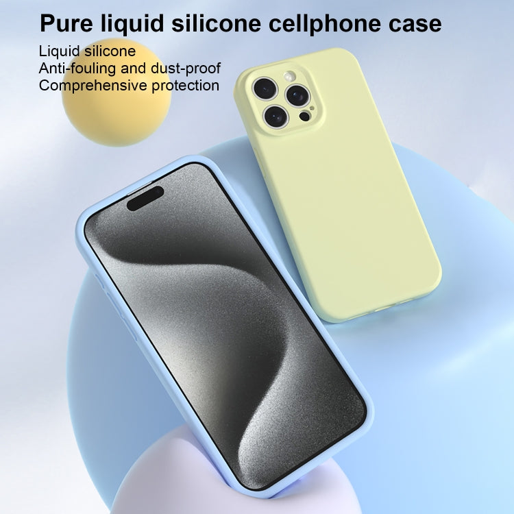 For iPhone 16 Pro Max Precise Hole Liquid Silicone Jelly Color Full Coverage Phone Case(White) - iPhone 16 Pro Max Cases by PMC Jewellery | Online Shopping South Africa | PMC Jewellery | Buy Now Pay Later Mobicred