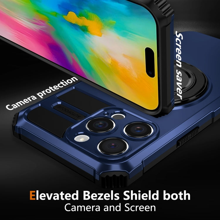 For iPhone 16 Pro Max Rotating Magnetic Holder Phone Case(Royal Blue) - iPhone 16 Pro Max Cases by PMC Jewellery | Online Shopping South Africa | PMC Jewellery | Buy Now Pay Later Mobicred