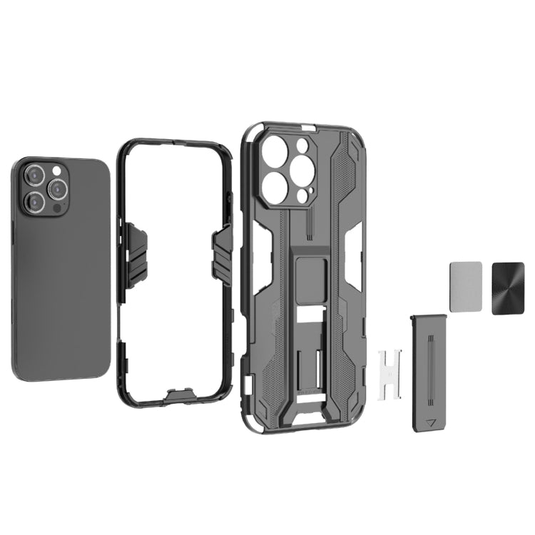 For iPhone 16 Pro Max Supersonic PC + TPU Holder Phone Case(White) - iPhone 16 Pro Max Cases by PMC TechLife | Online Shopping South Africa | PMC TechLife | Buy Now Pay Later Mobicred