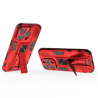 For iPhone 16 Pro Supersonic PC + TPU Holder Phone Case(Red) - iPhone 16 Pro Cases by PMC Jewellery | Online Shopping South Africa | PMC Jewellery | Buy Now Pay Later Mobicred