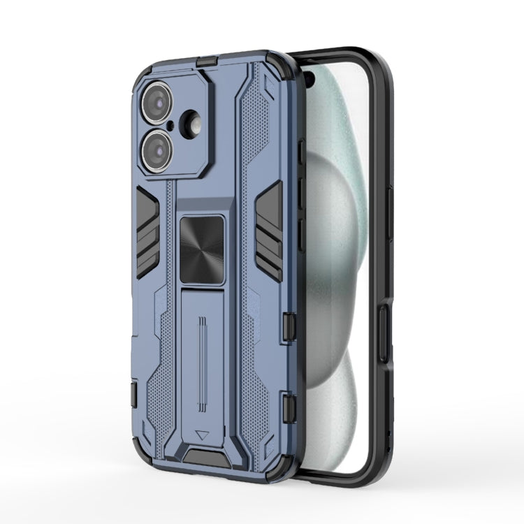 For iPhone 16 Supersonic PC + TPU Holder Phone Case(Grey) - free shipping - PMC TechLife - Order now!