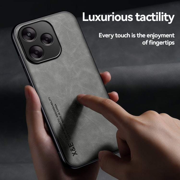 For Redmi K70 Ultra Skin Feel Magnetic Leather Back Phone Case(Dark Grey) - Xiaomi Cases by PMC Jewellery | Online Shopping South Africa | PMC Jewellery | Buy Now Pay Later Mobicred