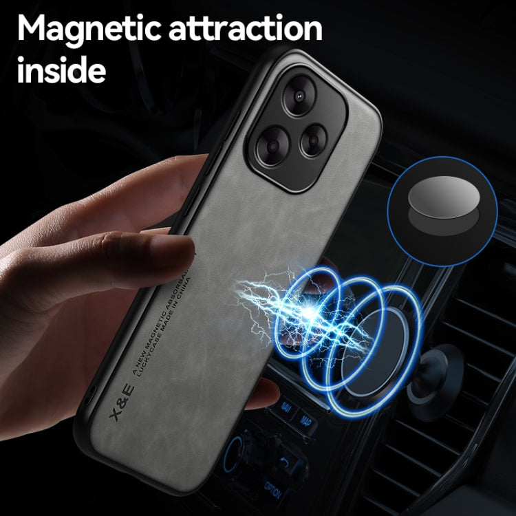 For Redmi K70 Ultra Skin Feel Magnetic Leather Back Phone Case(Dark Grey) - Xiaomi Cases by PMC Jewellery | Online Shopping South Africa | PMC Jewellery | Buy Now Pay Later Mobicred