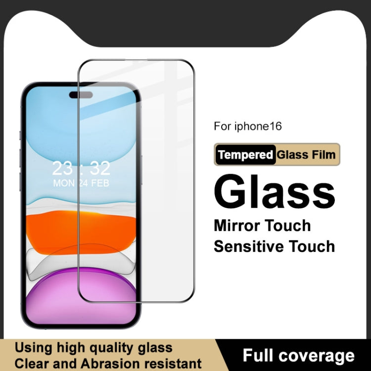 For iPhone 16 imak 9H Surface Hardness Full Screen Tempered Glass Film Pro+ Series - iPhone 16 Tempered Glass by imak | Online Shopping South Africa | PMC Jewellery | Buy Now Pay Later Mobicred