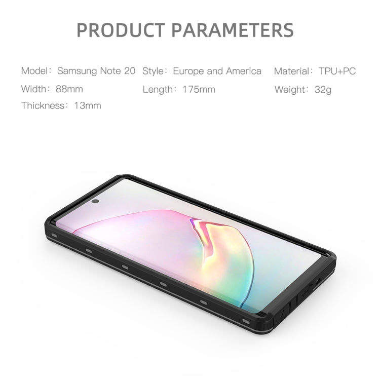 For Samsung Galaxy Note20 5G RedPepper Shockproof Scratchproof Dust-proof PC + TPU Protective Case(Black) - free shipping - PMc TechLife - Order now!