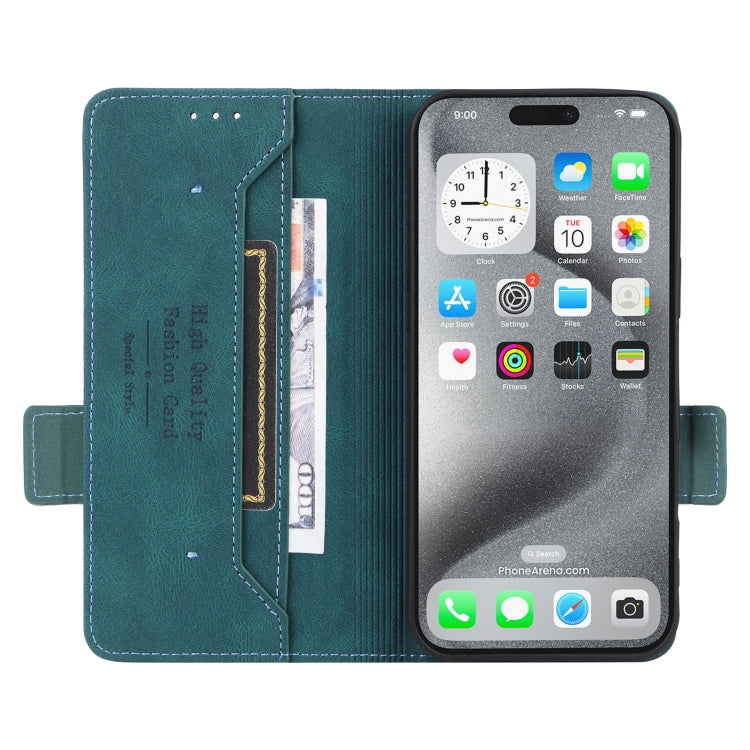 For iPhone 16 Pro Magnetic Clasp Leather Phone Case(Green) - iPhone 16 Pro Cases by PMC Jewellery | Online Shopping South Africa | PMC Jewellery | Buy Now Pay Later Mobicred