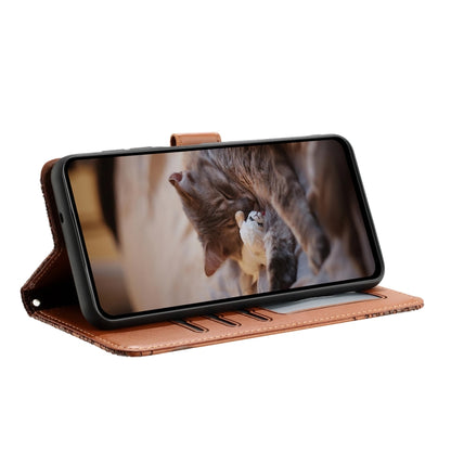 For Samsung Galaxy S25+ 5G Cat Embossing Pattern Leather Phone Case with Lanyard(Brown) - Galaxy S25+ 5G Cases by PMC Jewellery | Online Shopping South Africa | PMC Jewellery | Buy Now Pay Later Mobicred