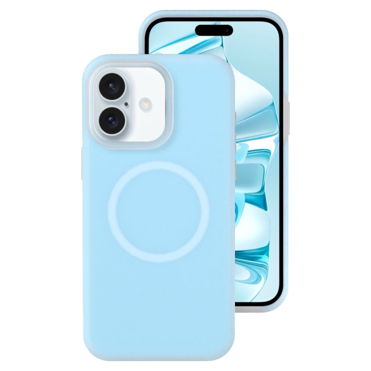 For iPhone 16 Jelly Liquid Silicone MagSafe Magnetic Phone Case(Blue) - iPhone 16 Cases by PMC TechLife | Online Shopping South Africa | PMC TechLife | Buy Now Pay Later Mobicred