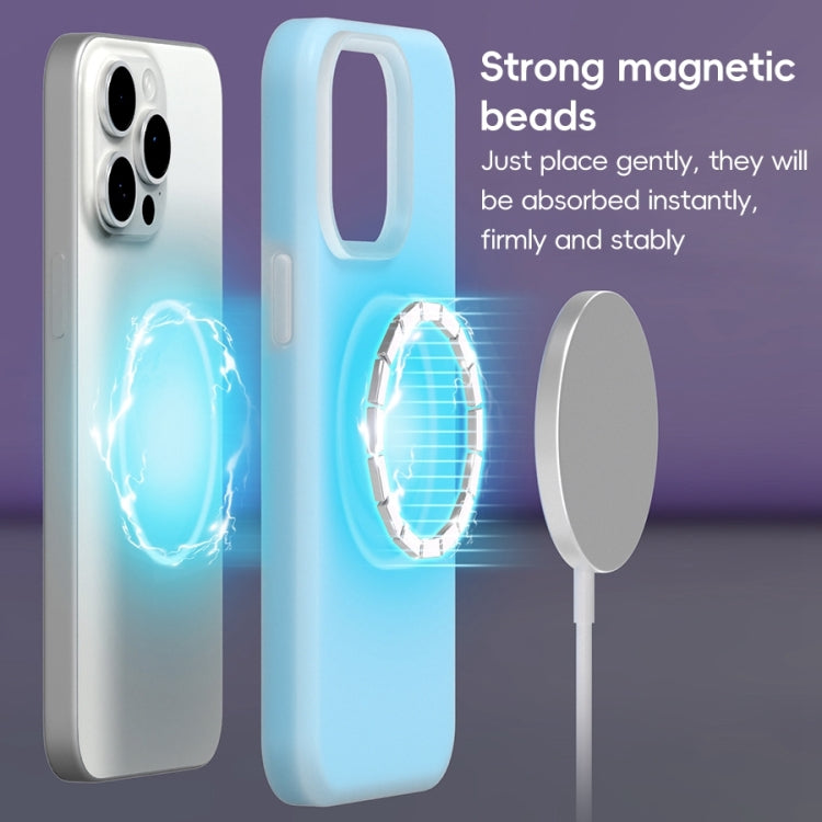 For iPhone 16 Jelly Liquid Silicone MagSafe Magnetic Phone Case(Blue) - iPhone 16 Cases by PMC TechLife | Online Shopping South Africa | PMC TechLife | Buy Now Pay Later Mobicred