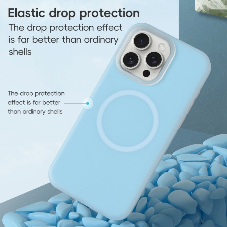 For iPhone 16 Plus Jelly Liquid Silicone MagSafe Magnetic Phone Case(Blue) - iPhone 16 Plus Cases by PMC Jewellery | Online Shopping South Africa | PMC Jewellery | Buy Now Pay Later Mobicred