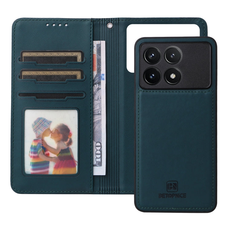 For Redmi K70 / K70 Pro BETOPNICE BN-005 2 in 1 Detachable Imitate Genuine Leather Phone Case(Blue) - K70 Pro Cases by BETOPNICE | Online Shopping South Africa | PMC Jewellery | Buy Now Pay Later Mobicred