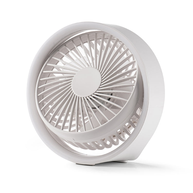 N601 180 Degree Rotating Type-C Desktop Fan with LED Ambience Light(White) - Electric Fans by PMC Jewellery | Online Shopping South Africa | PMC Jewellery | Buy Now Pay Later Mobicred